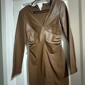 Zara Brown Mini Dress- LEADER DRESS